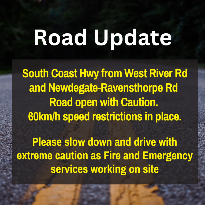 South Coast Highway Open to Traffic west of Ravensthorpe